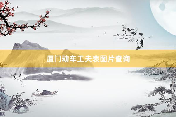 厦门动车工夫表图片查询
